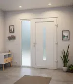 Haustür mit Seitenteil Kunststoff Premium Plus F036 RAL 9016-RAL 9016 Stilwelt innen