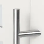 Haustür mit Seitenteil Kunststoff Premium Plus F044 RAL 9016-RAL 9016 Detail Drücker