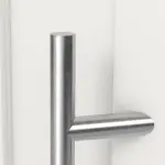 Haustür mit Seitenteil Kunststoff Premium Plus T002 RAL 9016-RAL 9016 Detail Drücker