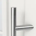 Haustür mit Seitenteil Kunststoff Premium Plus T043 RAL 9016-RAL 9016 Detail Drücker