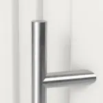 Haustür mit Seitenteil Kunststoff Premium Plus T046 RAL 9016-RAL 9016 Detail Drücker