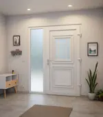 Haustür mit Seitenteil Kunststoff Premium T047 RAL 9016-RAL 9016 Stilwelt innen