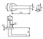 Zeichnung Erika-R Feuerschutzbeschlag - Südmetall