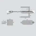 Technische Zeichnung von FLEXO Beschlagset Circolare 