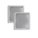 Ansicht von FLEXO Griffmuschelpaar Quadratisch in Edelstahl-Optik