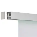 FLEXO Schiebetürsystem Finesse Eloxal Silber Abstandshalter doppelt