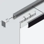 Technische Zeichnung von FLEXO Schiebetürsystem Finesse Matt Schwarz