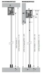 Zeichnung von FLEXO Schiebetürsystem Finesse Matt Schwarz