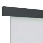 Ansicht von FLEXO Schiebetürsystem Ideal Matt Schwarz  inkl. runder Griffmuschel