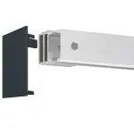 FLEXO Schiebetürsystem Ideal Matt Schwarz  inkl. runder Griffmuschel Abstandhalter doppelt