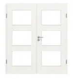 Frontbild von Weiß RAL 9016 LA 11 ProLine Duradecor Doppelflügeltür inkl. Zarge - Hörmann
