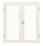 Frontbild von Reinweiß RAL 9010 LA 27 ProLine Lack Doppelflügeltür inkl. Zarge - Hörmann