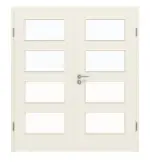 Frontbild von Reinweiß RAL 9010 LA 9 ProLine Lack Doppelflügeltür inkl. Zarge - Hörmann