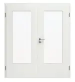 Frontansicht von Typ 43-LA TopWeiß Lamikor Doppelflügeltür inkl. Zarge - Kilsgaard