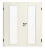 Bild von Doppelflügeltür LA-01 Weißlack RAL 9010 Premium inkl. Zarge