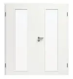 Bild von Doppelflügeltür LA-01 Weißlack RAL 9016 Premium inkl. Zarge
