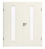 Bild von Doppelflügeltür LA-02 Weißlack RAL 9010 Premium inkl. Zarge