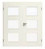 Bild von Doppelflügeltür LA-35 Weißlack RAL 9010 Premium inkl. Zarge