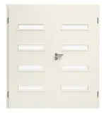 Bild von Doppelflügeltür LA-40 Weißlack RAL 9010 Premium inkl. Zarge