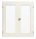 Bild von Doppelflügeltür LA-60 Weißlack RAL 9010 Premium inkl. Zarge