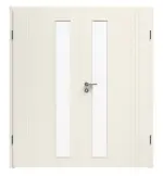 Bild von Linea 01 LA-02 Weißlack Premium Doppelflügeltür inkl. Zarge