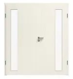 Bild von Linea 02 LA-02 Weißlack Premium Doppelflügeltür inkl. Zarge