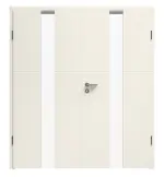 Bild von Linea 04 LA-04 Weißlack Premium Doppelflügeltür inkl. Zarge