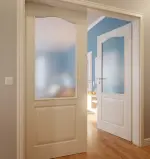 Milieu 3 Provence Typ 4002-B-LA Weißlack Doppelflügeltür, Zarge, Glasausschnitt - Westag