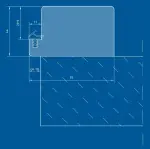 Technische Zeichnung des Blendrahmens