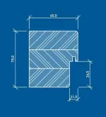 Technische Zeichnung des Blockrahmens