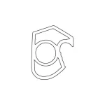 Technische Zeichnung von GFA Dichtung SZ-126-X für Stahlzargen mit senkrechter Nut