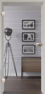 Frontansicht mit Modell 368 negativ Glastür