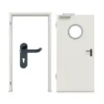 Komplettset-Ansicht von Innentür-Set Stahl mit Feuerschutzfunktion H16-1 OD mit rundem LA inkl. Eck- und Ergänzungszarge Vario B53 - Hörmann