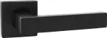 Schräges Detailbild von HÖRMANN Türgriff Eurodrücker Pro eckig Schwarz matt ohne Schlüsselrosette