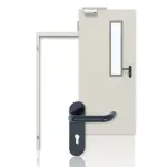 Komplettset-Ansicht von Außentür-Set Stahl mit Feuerschutzfunktion H3-1 OD mit LA-B1 inkl. Eck- und Ergänzungszarge Vario B53 - Hörmann