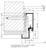 Technische Zeichnung von 2-schalige Stahlzarge Profil 11125 für alle Wandtypen 1-flg. - Hörmann