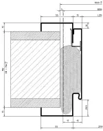 Technische Zeichnung von HÖRMANN Stahl-Futterzarge VarioFix für alle Wandtypen