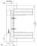 Technische Zeichnung von HÖRMANN Umfassungszarge Stahl zweischalig für Ständerwerk