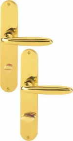 Bild 3 von Innentür-Drücker Verona Messing poliert Langschild – HOPPE