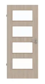 Frontbild von Eiche grau LA 9 Basic Durat Innentür - Huga