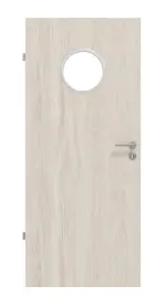 Frontbild von Eiche lasiert LA Bullauge Basic Durat Innentür - Huga