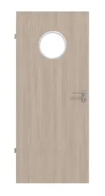 Frontbild von Eiche grau LA Bullauge Basic Durat Innentür - Huga