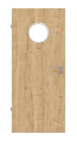 Frontbild von Asteiche LA Bullauge Basic Durat Innentür - Huga