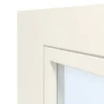 Flächenbündige Glasleisten von Doppelflügeltür LA-10 Weißlack RAL 9010 Premium inkl. Zarge