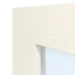 Aufliegende Glasleisten von Doppelflügeltür LA-10 Weißlack RAL 9010 Premium inkl. Zarge