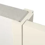 Detail eingeschlagene Tür von Innentür-Set Klassik Weiß RAL 9010 WestaLack Stumpfeinschlagend