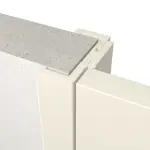 Querschnitt Innentür-Set Weißlack 9010 Optima Stumpfeinschlagend mit Zarge und Drücker