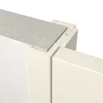 Querschnitt Innentür-Set Uni Weißlack Optima Stumpfeinschlagend mit Zarge und Drücker