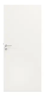 Frontansicht Innentür-Set Arctic Weiß RAL 9016 WestaLack Stumpfeinschlagend mit Zarge und Drücker