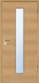 Frontansicht von Eiche Quer Living LÖ 62 mittig Echtholzfurniert Optima Innentür - Jeld-Wen